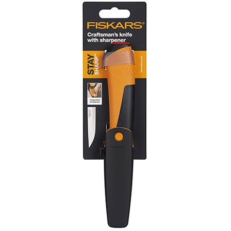 Ремесленный нож с точилкой Fiskars (156019) - Купить в Украине